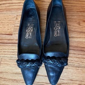 Ferragamo vintage flats, black, 6B